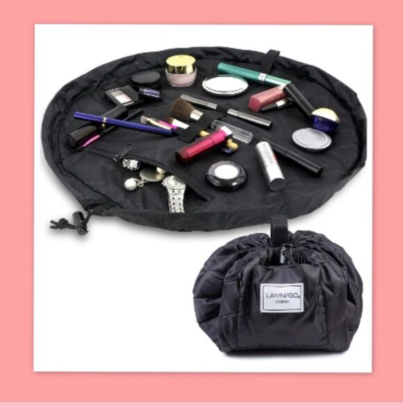 Lay-n-Go Cosmo Drawstring Cosmetic Pouch & Makeup Bag Organizer - Picture 4 of 4